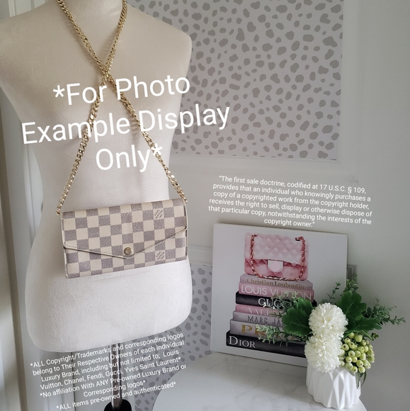 **SOLD** Authentic Pre-owned Louis Vuitton Damier Azur Sarah Flap Wallet - Picture 2 of 15